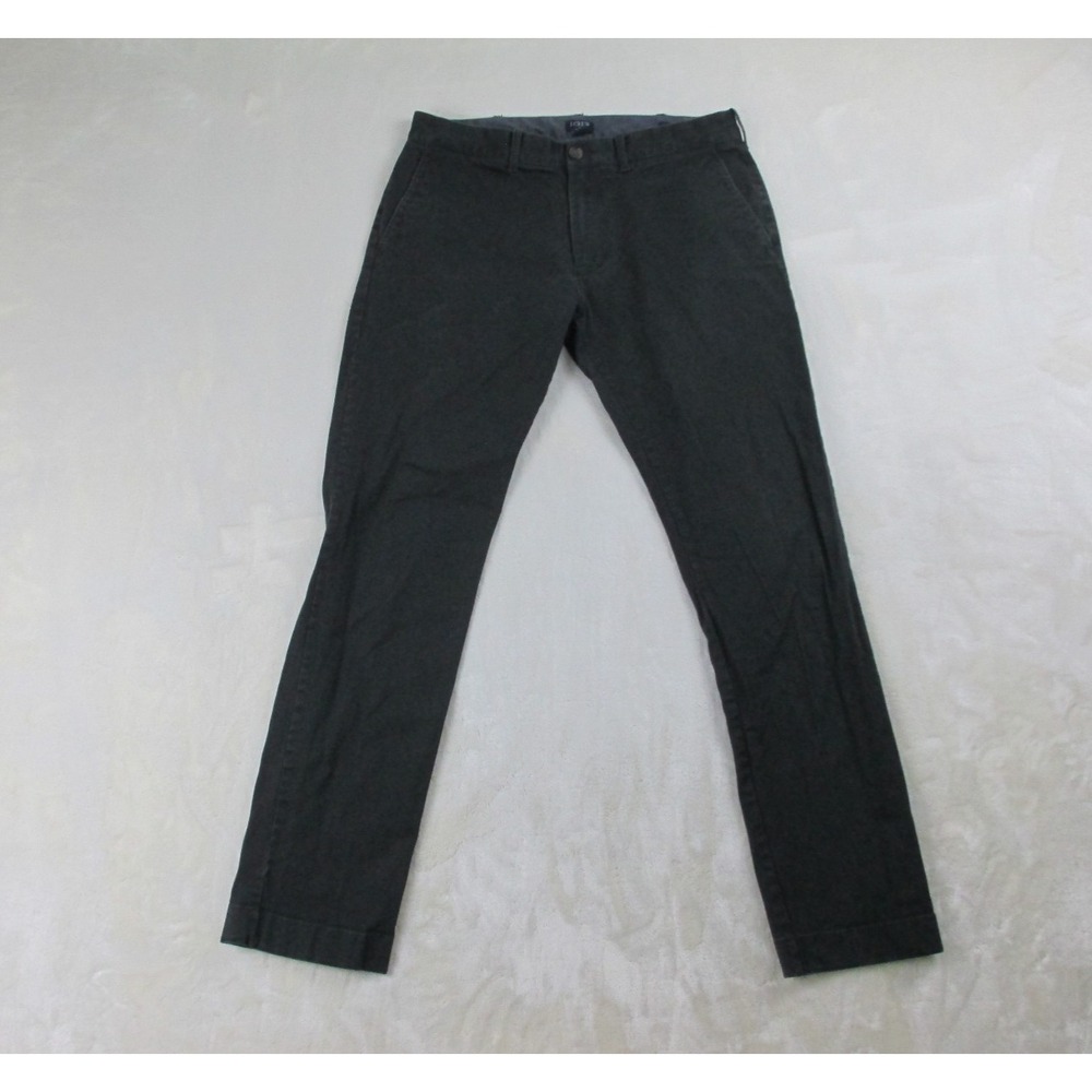 J.Crew Flex Pants Mens 32 Black Slim Chino Preppy Pockets Casual 32X32*